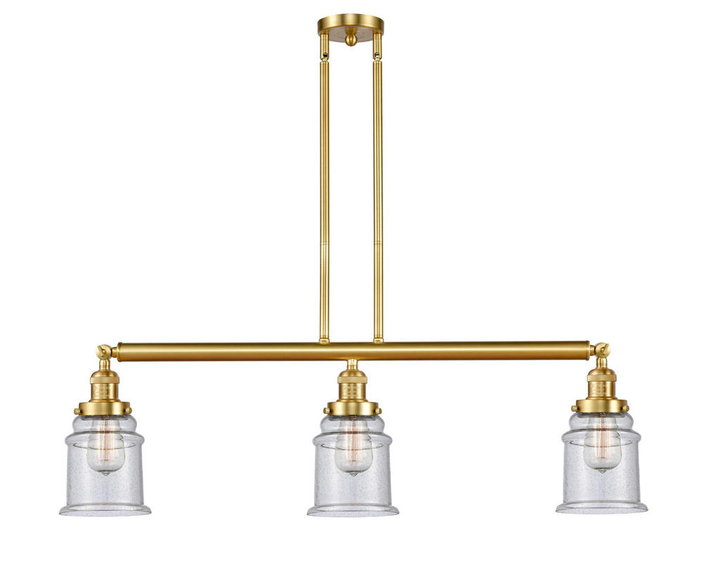 Canton - 3 Light - 39 inch - Satin Gold - Stem Hung - Island Light