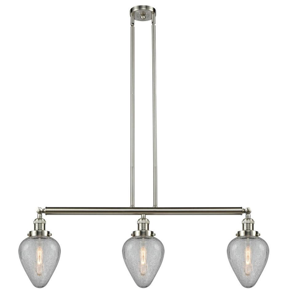 Geneseo - 3 Light - 38 inch - Brushed Satin Nickel - Stem Hung - Island Light