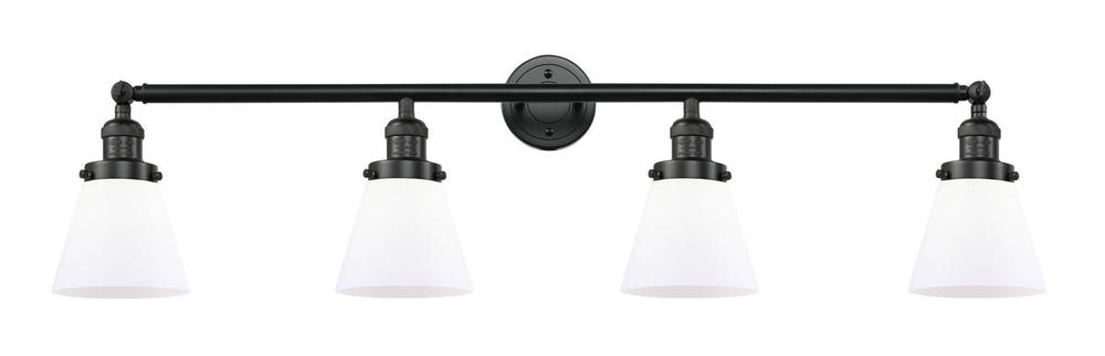 Cone - 4 Light - 42 inch - Matte Black - Bath Vanity Light