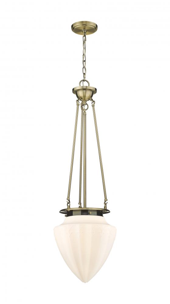 Beacon - 1 Light - 14 inch - Antique Brass - Chain Hung - Pendant