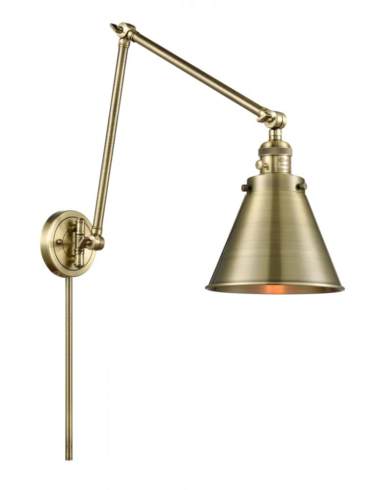 Appalachian - 1 Light - 8 inch - Antique Brass - Swing Arm