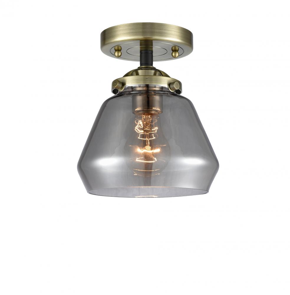 Fulton - 1 Light - 7 inch - Black Antique Brass - Semi-Flush Mount