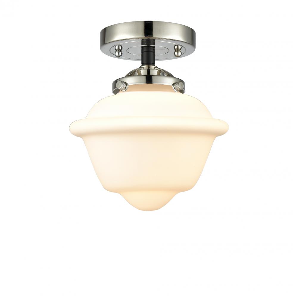 Oxford - 1 Light - 8 inch - Black Polished Nickel - Semi-Flush Mount