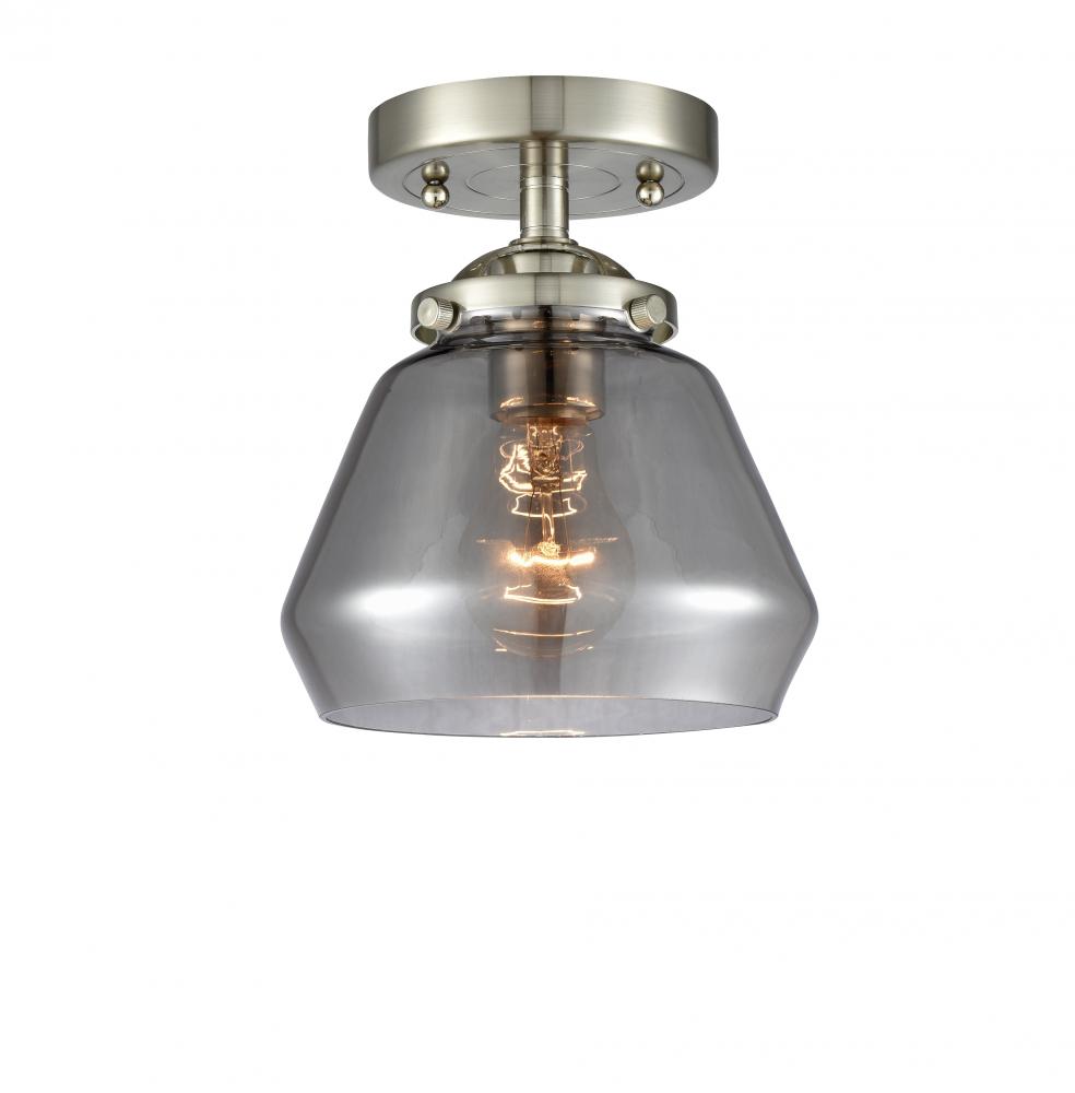 Fulton - 1 Light - 7 inch - Brushed Satin Nickel - Semi-Flush Mount