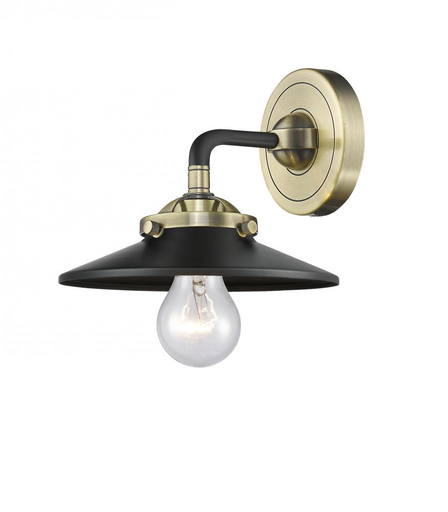 Railroad - 1 Light - 8 inch - Black Antique Brass - Sconce