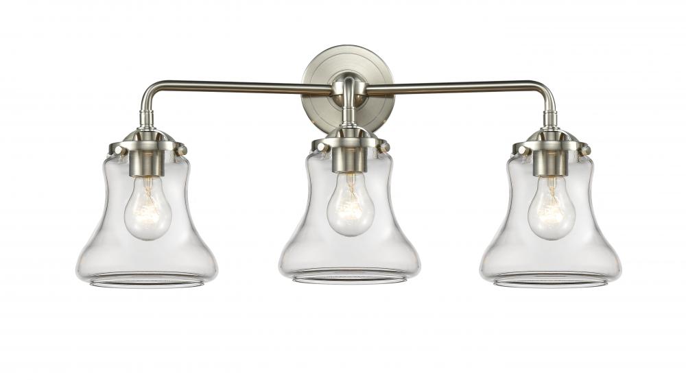 Bellmont - 3 Light - 24 inch - Brushed Satin Nickel - Bath Vanity Light