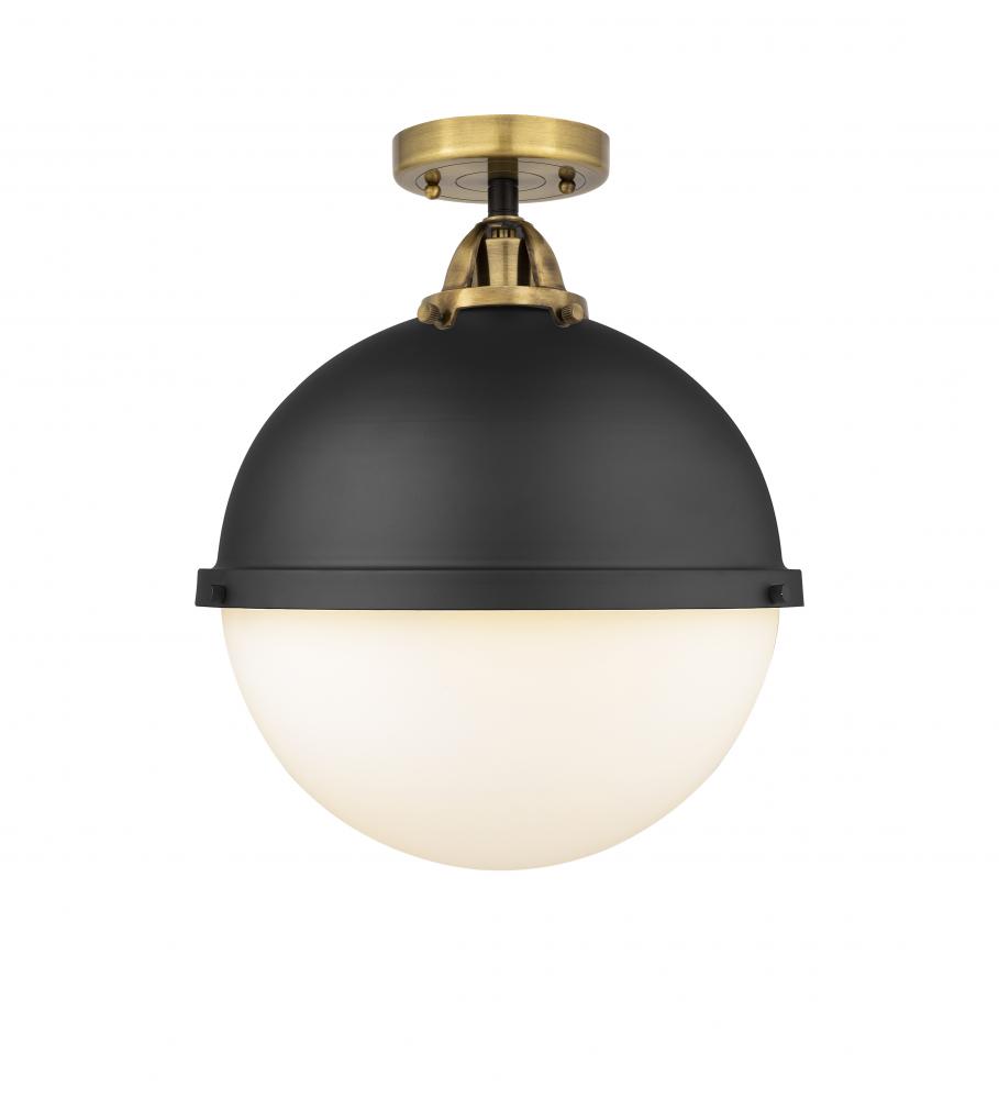 Hampden - 1 Light - 13 inch - Black Antique Brass - Semi-Flush Mount