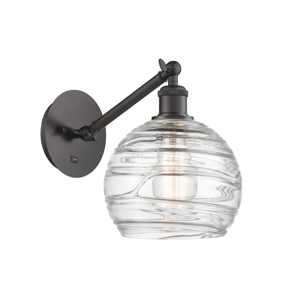 Athens Deco Swirl - 1 Light - 8 inch - Oil Rubbed Bronze - Sconce