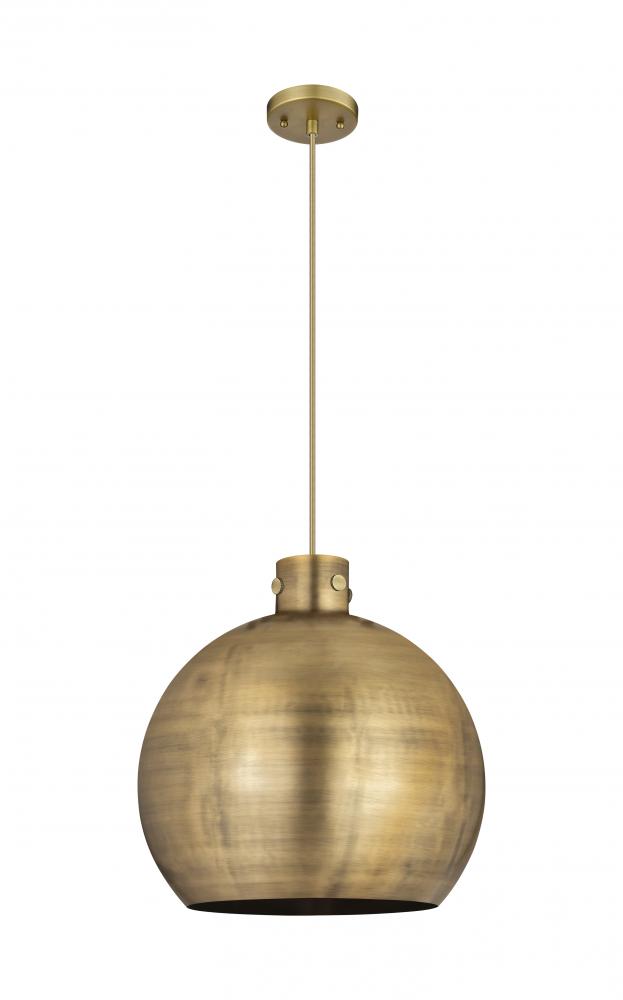 Newton Sphere - 1 Light - 18 inch - Brushed Brass - Cord hung - Pendant