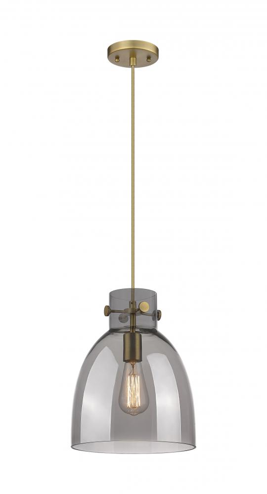 Newton Bell - 1 Light - 10 inch - Brushed Brass - Cord hung - Pendant