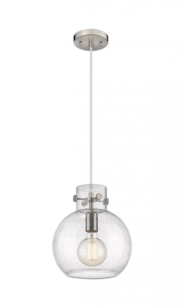 Newton Sphere - 1 Light - 10 inch - Brushed Satin Nickel - Cord hung - Mini Pendant