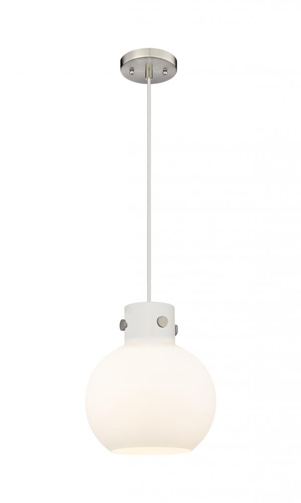 Newton Sphere - 1 Light - 10 inch - Brushed Satin Nickel - Cord hung - Mini Pendant