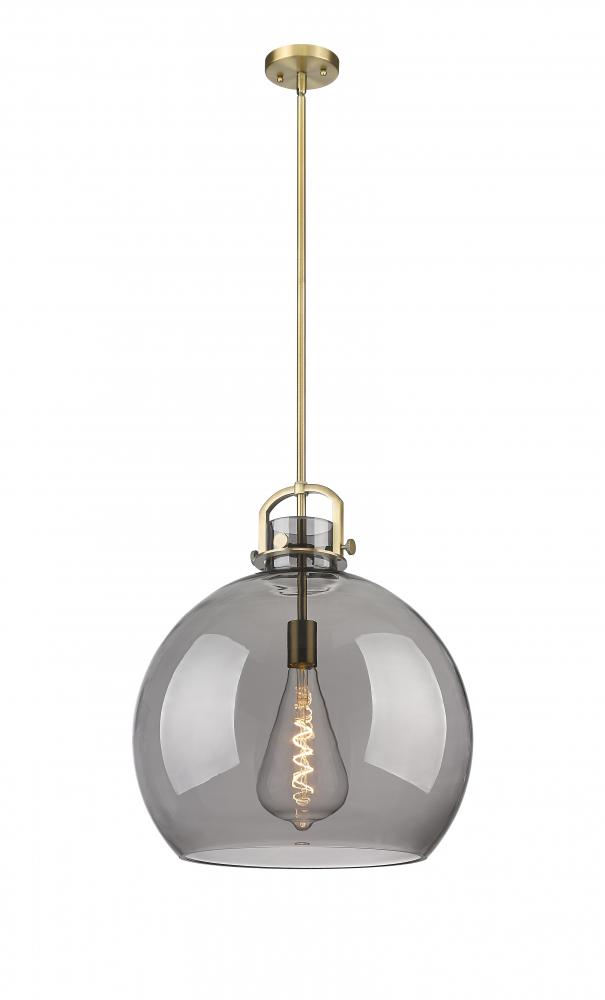 Newton Sphere - 1 Light - 18 inch - Brushed Brass - Pendant