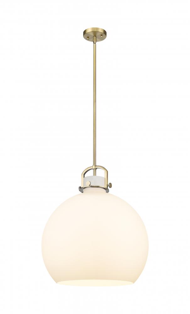 Newton Sphere - 1 Light - 18 inch - Brushed Brass - Pendant