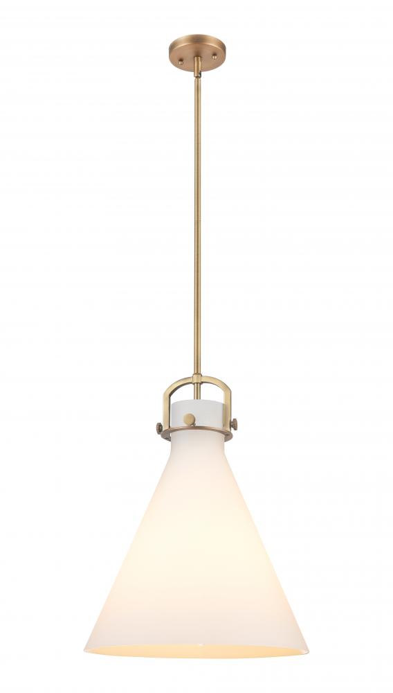 Newton Cone - 1 Light - 16 inch - Brushed Brass - Pendant