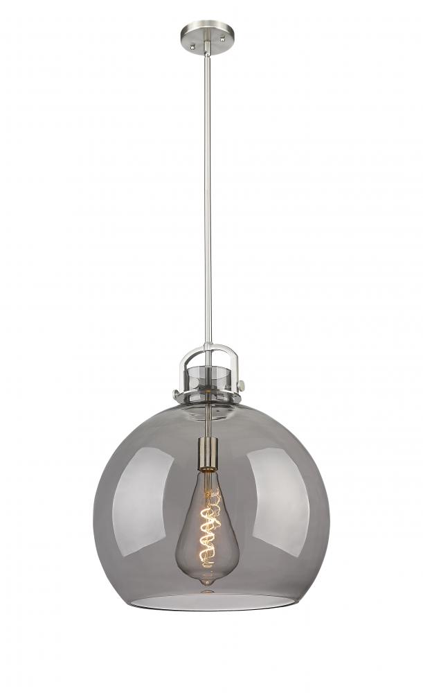 Newton Sphere - 1 Light - 18 inch - Satin Nickel - Pendant