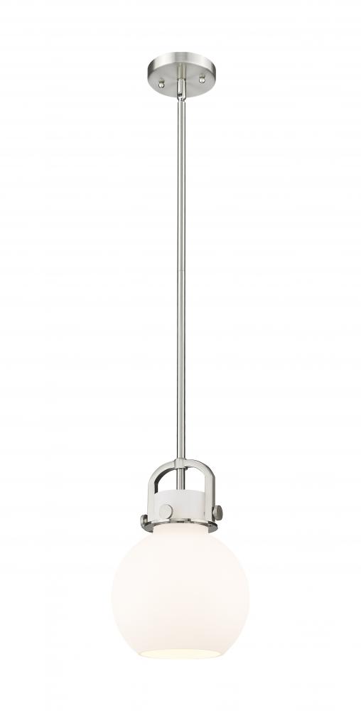 Newton Sphere - 1 Light - 8 inch - Satin Nickel - Mini Pendant