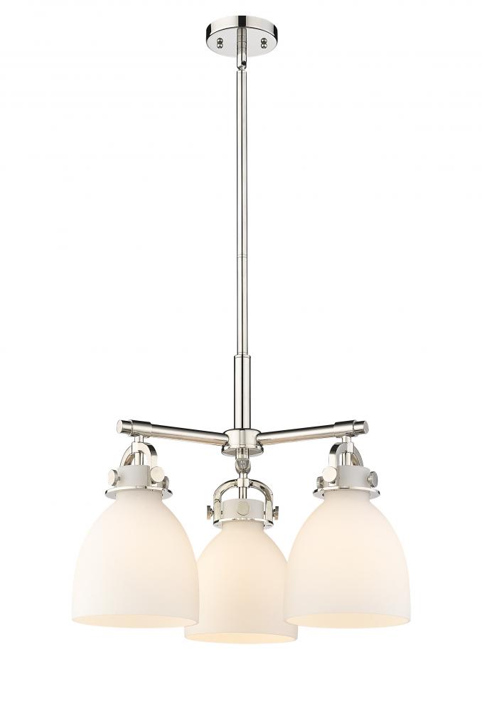 Newton Bell - 3 Light - 21 inch - Polished Nickel - Pendant