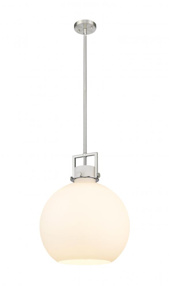 Newton Sphere - 1 Light - 16 inch - Satin Nickel - Pendant