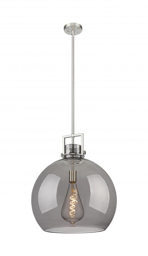 Newton Sphere - 1 Light - 18 inch - Satin Nickel - Pendant