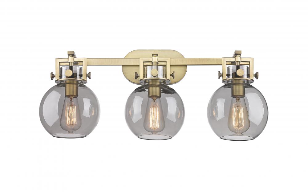 Newton Sphere - 3 Light - 27 inch - Satin Nickel - Bath Vanity Light