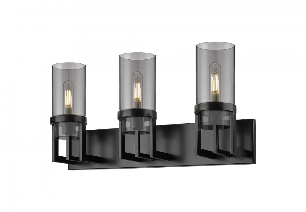 Utopia - 3 Light - 5 inch - Matte Black - Bath Vanity Light