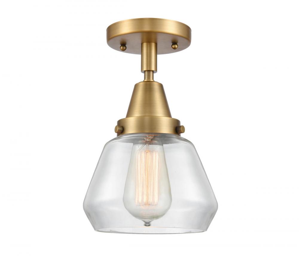 Fulton - 1 Light - 7 inch - Brushed Brass - Flush Mount