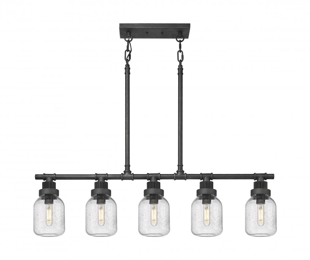 Somers - 5 Light - 43 inch - Weathered Zinc - Linear Pendant