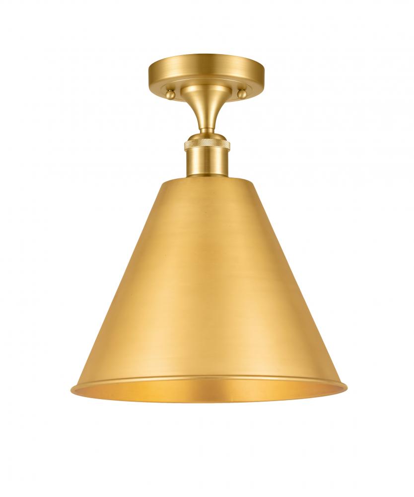 Berkshire - 1 Light - 12 inch - Satin Gold - Semi-Flush Mount