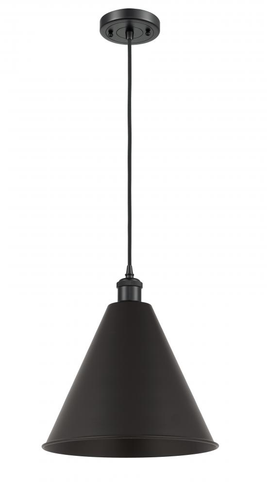 Berkshire - 1 Light - 16 inch - Matte Black - Cord hung - Mini Pendant