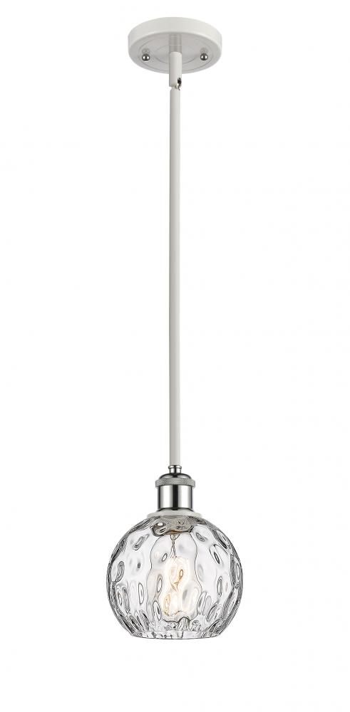 Athens Water Glass - 1 Light - 6 inch - White Polished Chrome - Mini Pendant