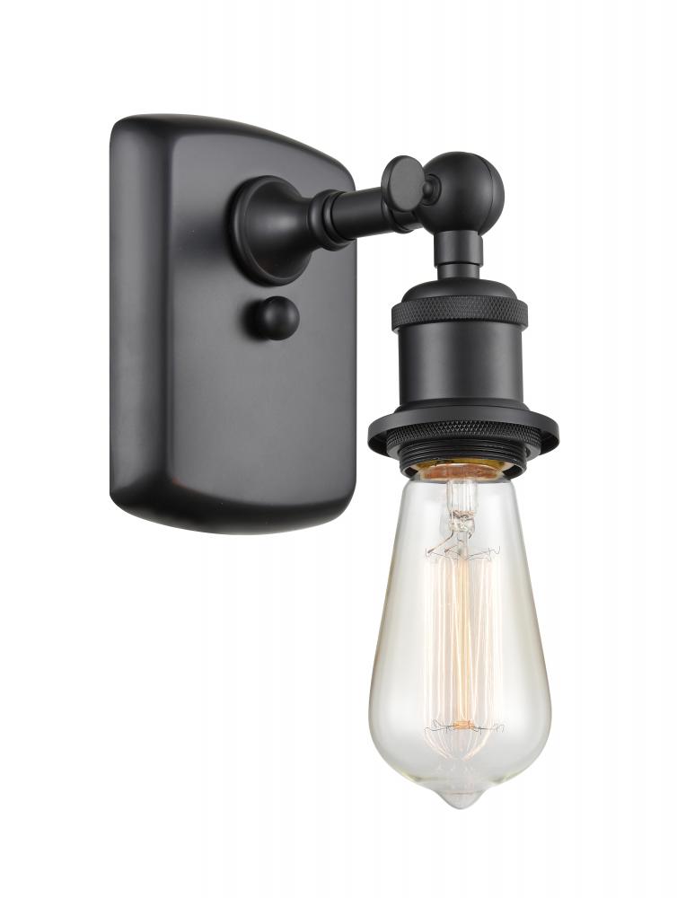 Bare Bulb - 1 Light - 5 inch - Matte Black - Sconce