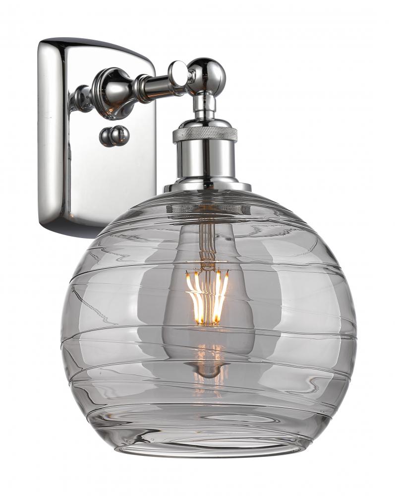 Athens Deco Swirl - 1 Light - 8 inch - Polished Chrome - Sconce