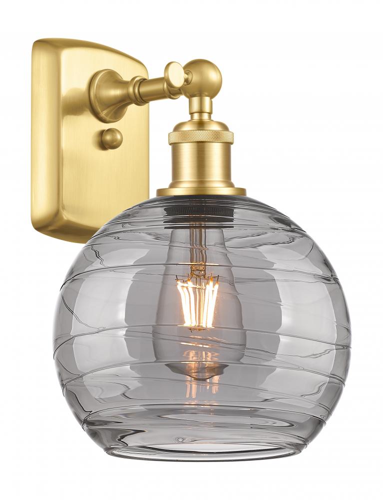 Athens Deco Swirl - 1 Light - 8 inch - Satin Gold - Sconce