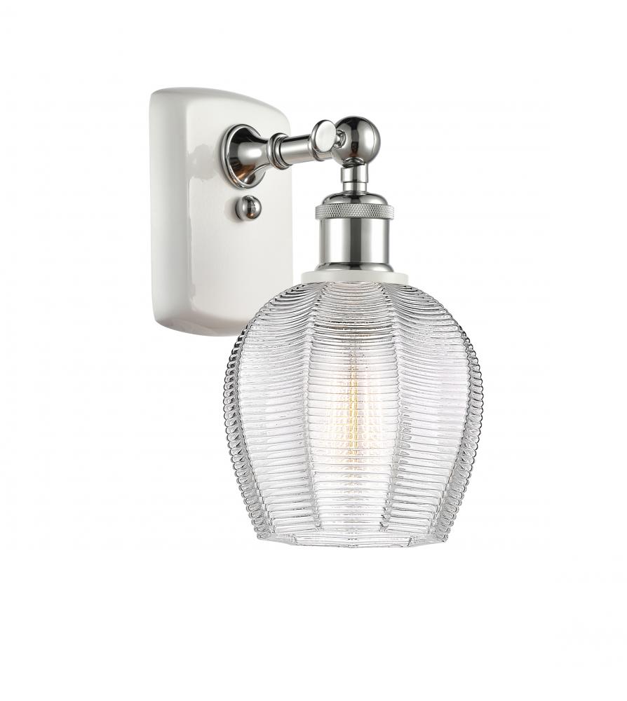 Norfolk - 1 Light - 6 inch - White Polished Chrome - Sconce