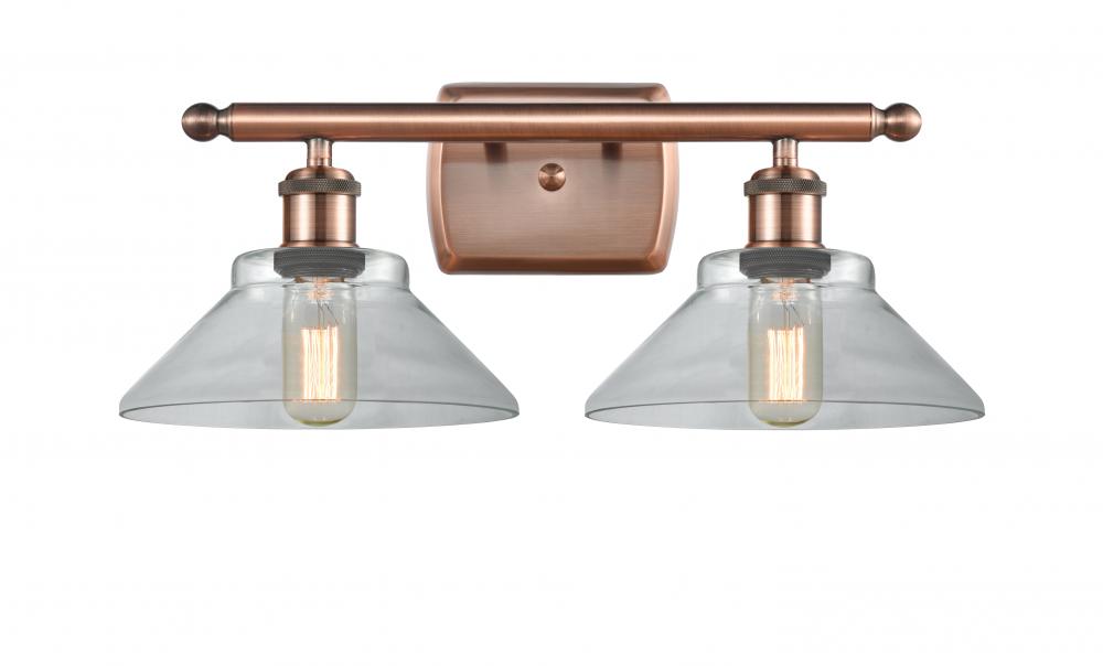 Orwell - 2 Light - 18 inch - Antique Copper - Bath Vanity Light