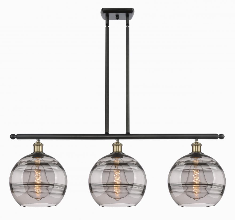 Rochester - 3 Light - 37 inch - Black Antique Brass - Cord hung - Island Light