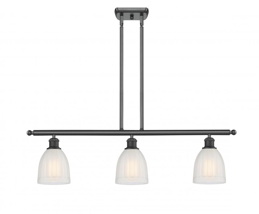 Brookfield - 3 Light - 36 inch - Matte Black - Cord hung - Island Light