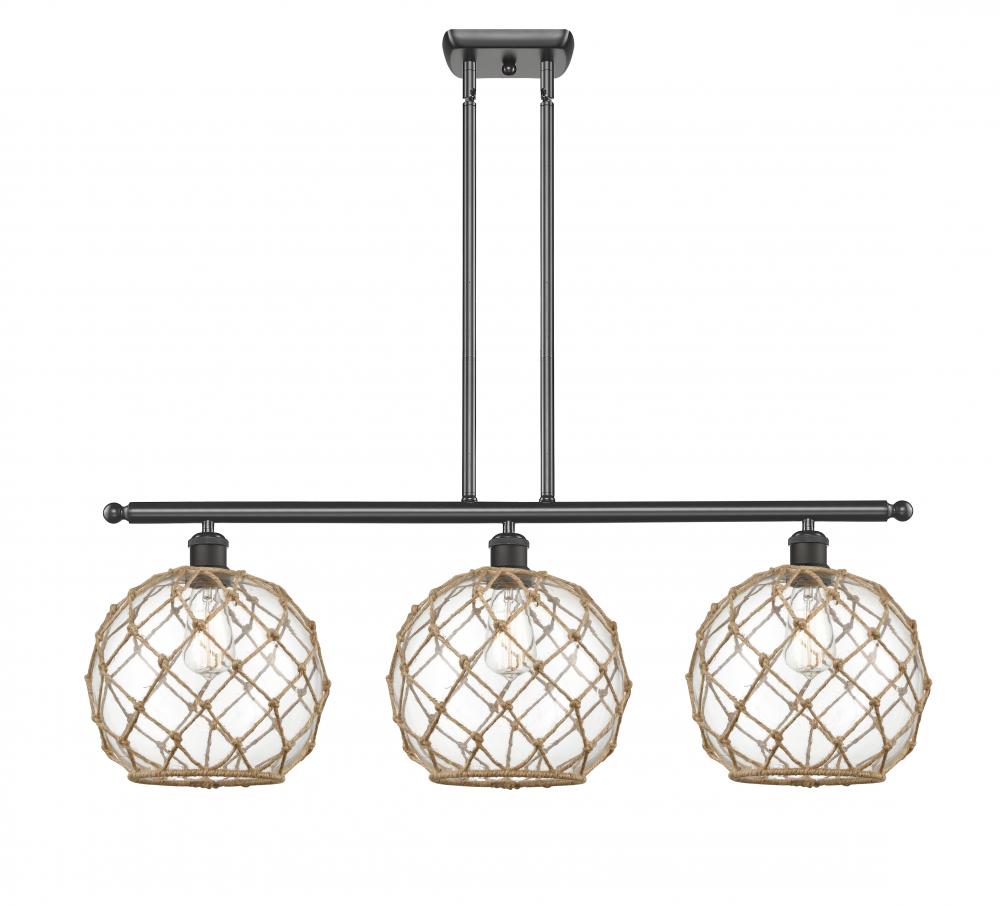 Farmhouse Rope - 3 Light - 37 inch - Oil Rubbed Bronze - Cord hung - Island Light