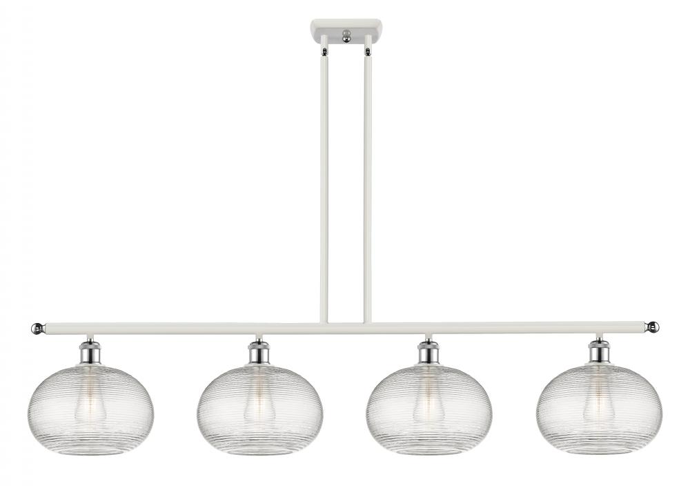 Ithaca - 4 Light - 48 inch - White Polished Chrome - Cord hung - Island Light