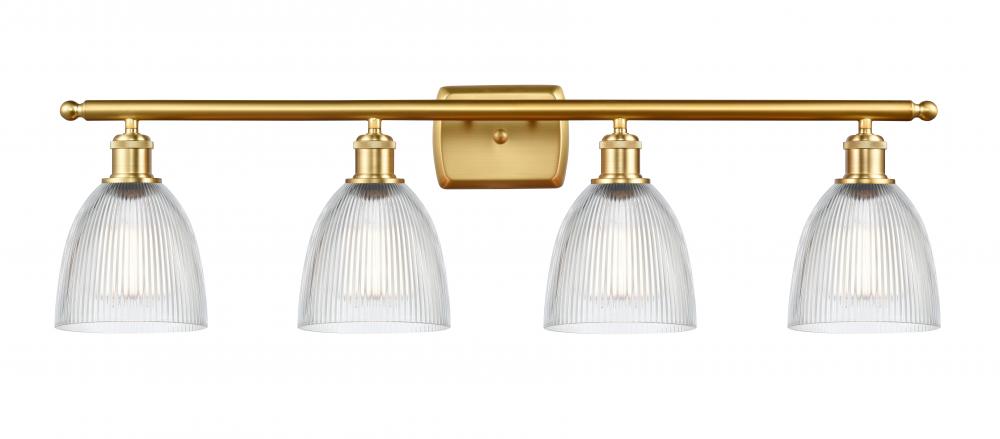 Castile - 4 Light - 36 inch - Satin Gold - Bath Vanity Light