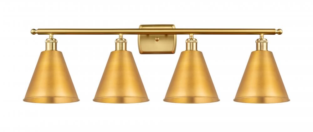 Berkshire - 4 Light - 38 inch - Satin Gold - Bath Vanity Light