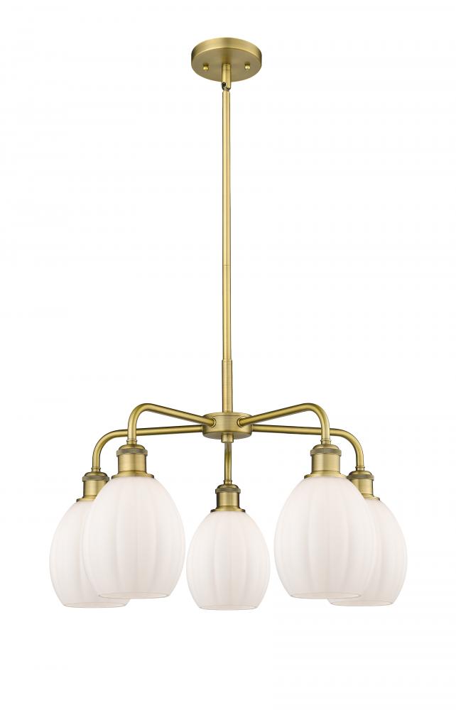 Eaton - 5 Light - 24 inch - Brushed Brass - Chandelier