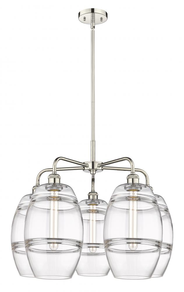 Vaz - 5 Light - 26 inch - Polished Nickel - Chandelier