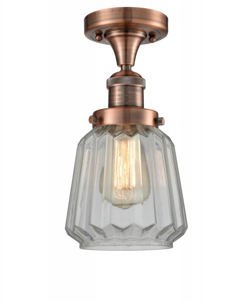 Chatham - 1 Light - 7 inch - Antique Copper - Semi-Flush Mount