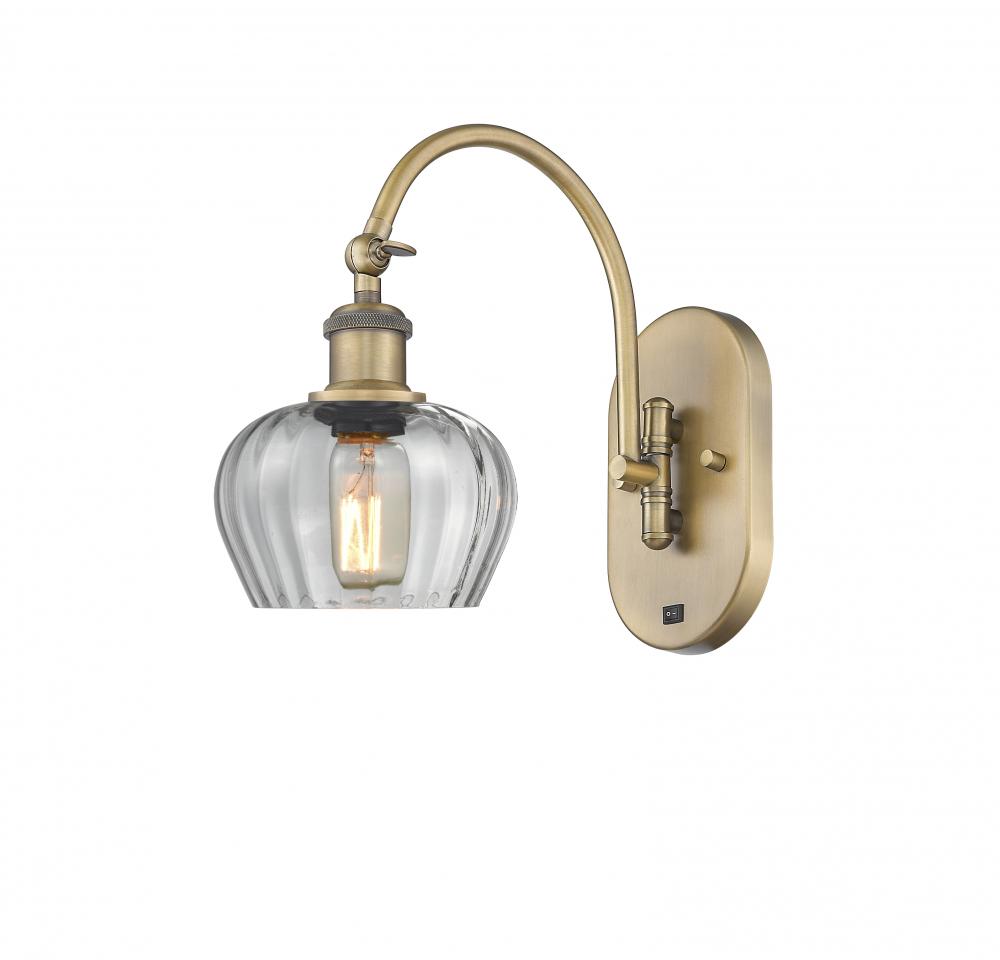 Fenton - 1 Light - 7 inch - Brushed Brass - Sconce