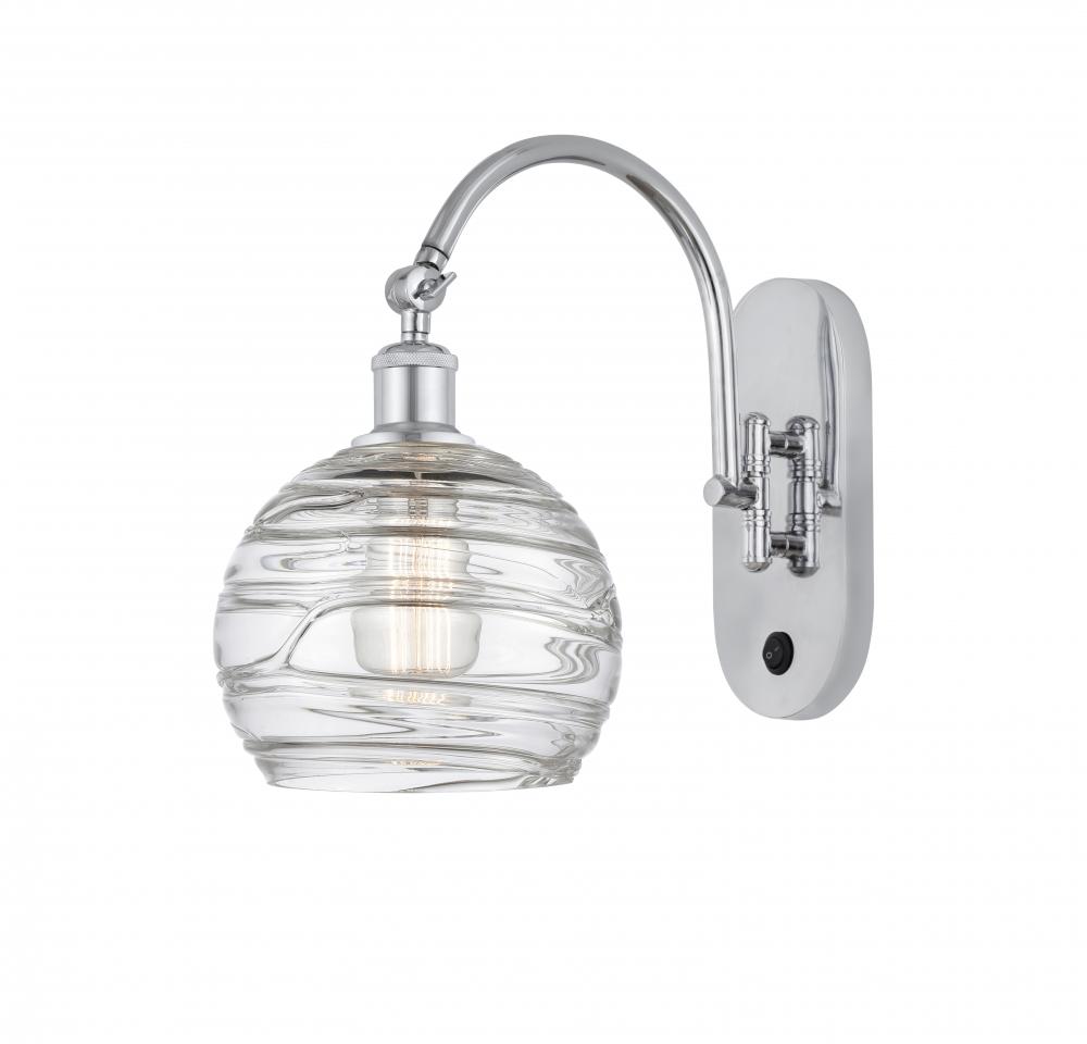 Athens Deco Swirl - 1 Light - 8 inch - Polished Chrome - Sconce