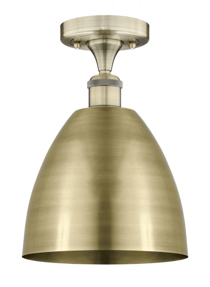 Bristol - 1 Light - 9 inch - Antique Brass - Semi-Flush Mount