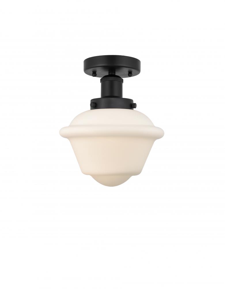 Oxford - 1 Light - 7 inch - Matte Black - Semi-Flush Mount