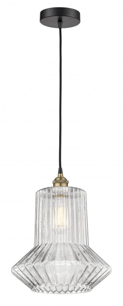 Springwater - 1 Light - 12 inch - Black Antique Brass - Cord hung - Mini Pendant